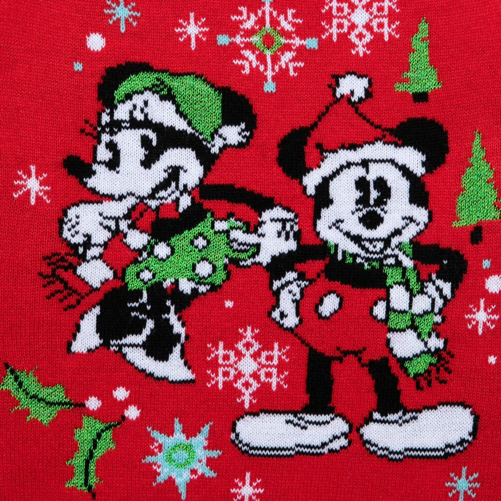 Kids Mickey & Minnie Mouse Christmas Jumper Sweater - Festive Holiday Disney Top