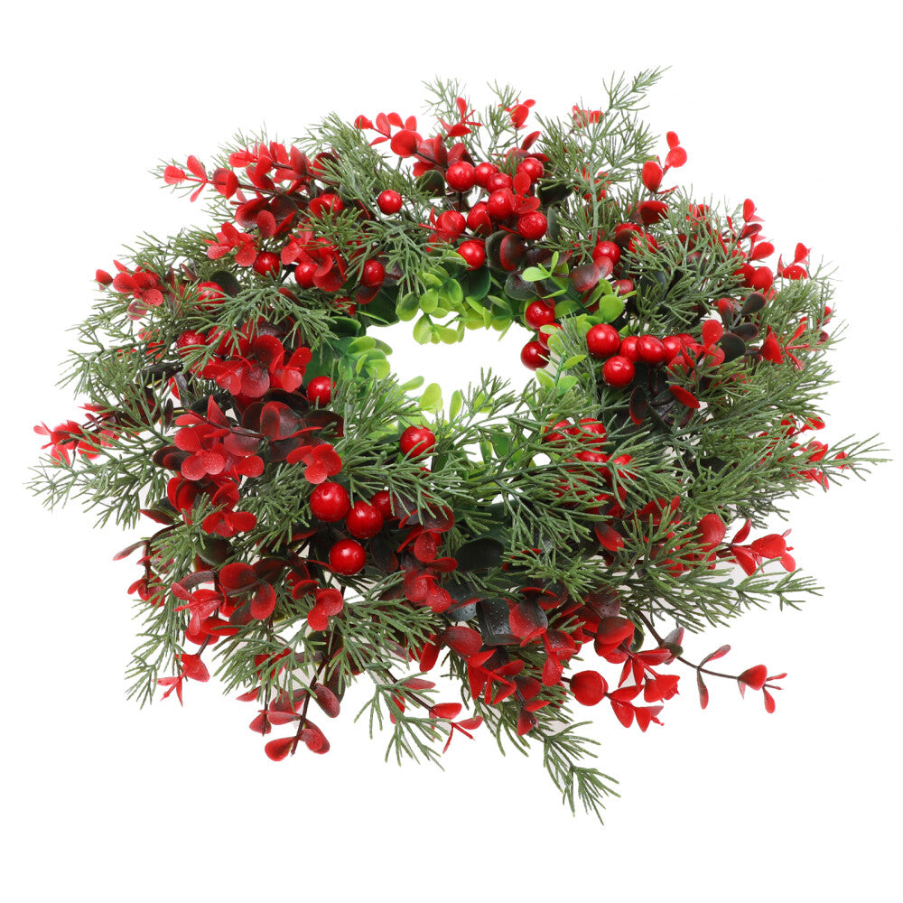 Faux Red Berry Wreath Winter Berry Wreath Christmas Artificial Wreath