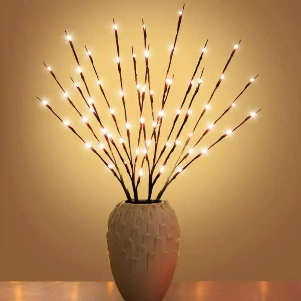 50 LED Indoor Black LED Tree Warm White Bright Lights Battery Christmas 110 Cm