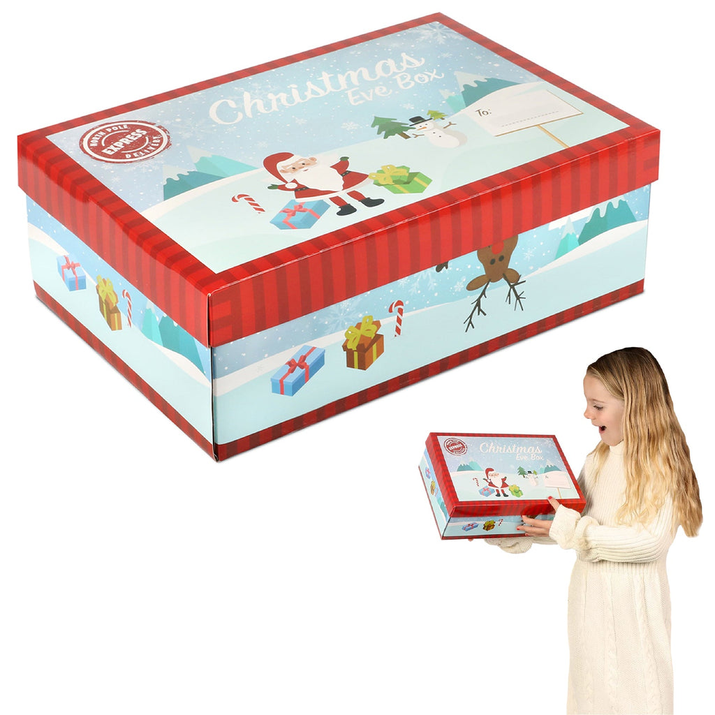 PACK of 6 CHRISTMAS EVE BOX CHRISTMAS GIFT BOX XMAS WRAPPING 32 X 21 X 11Cm