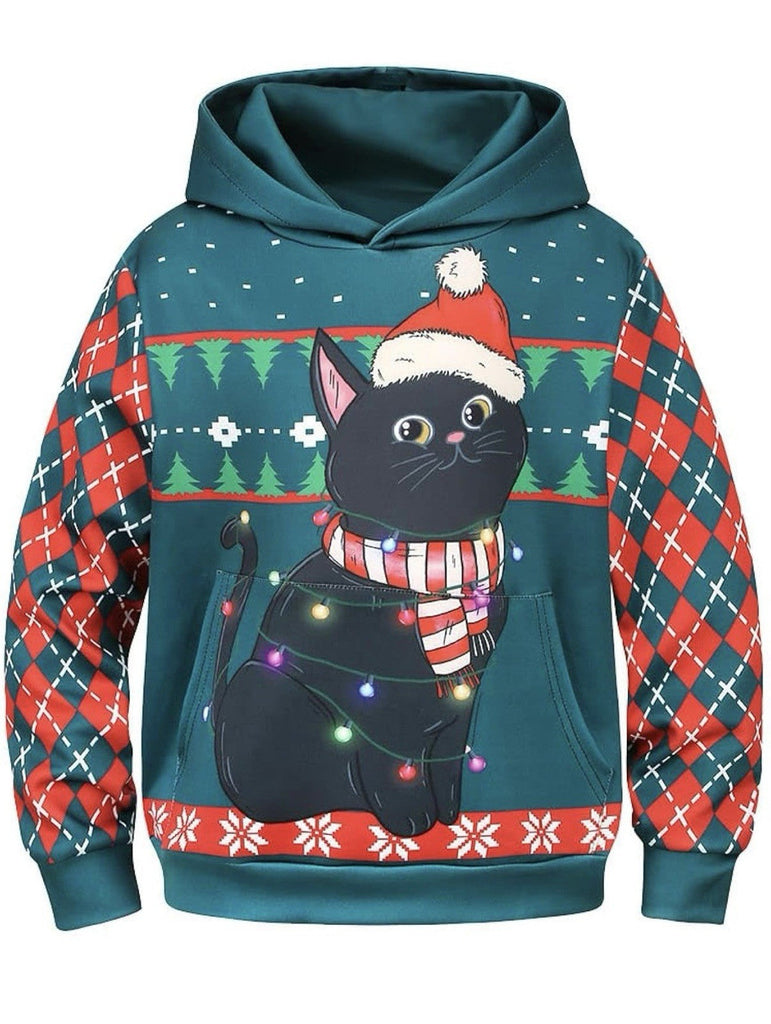 Kids Cat Christmas Sweater