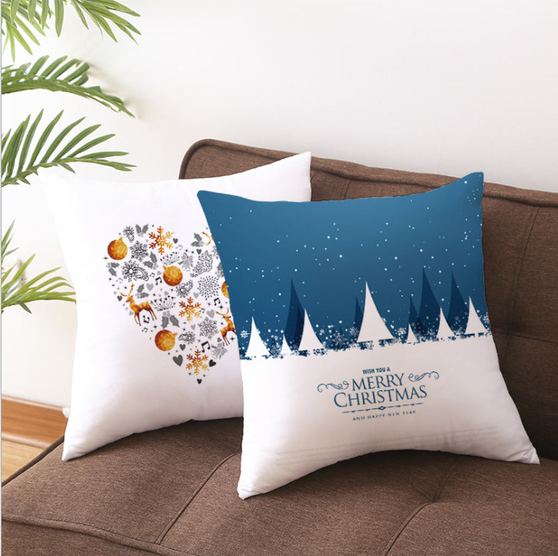NEW 2025 CHRISTMAS NEW YEAR POLYESTER CUSHION COVER PILLOW CASE HOME SOFA DECOR