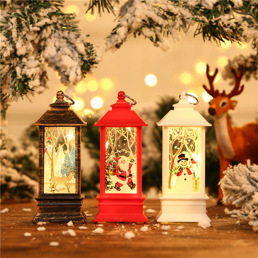 Outdoor Indoor Christmas Lantern Family Xmas Hanging LED Light Decor UK NEW