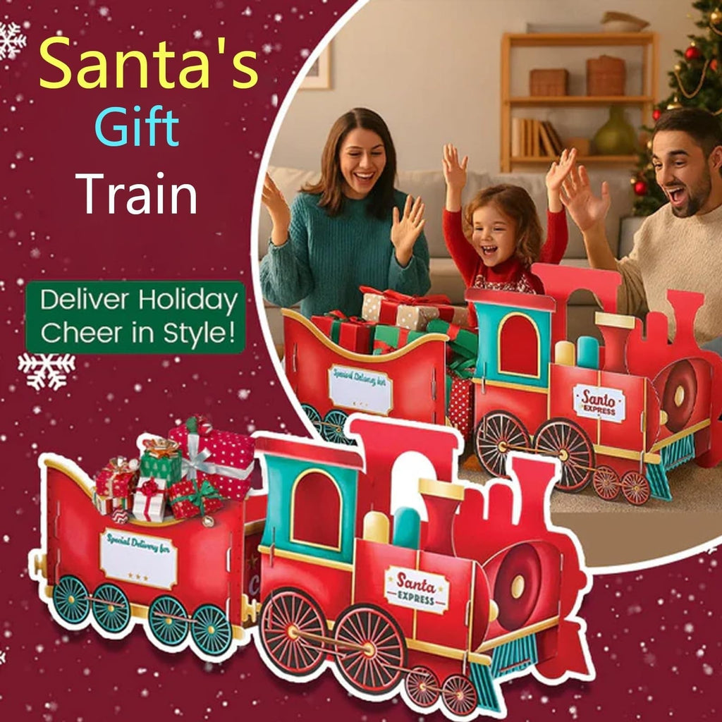 60Cm Santa Express Christmas Train Gift Holder Xmas Present Box Cardboard Train