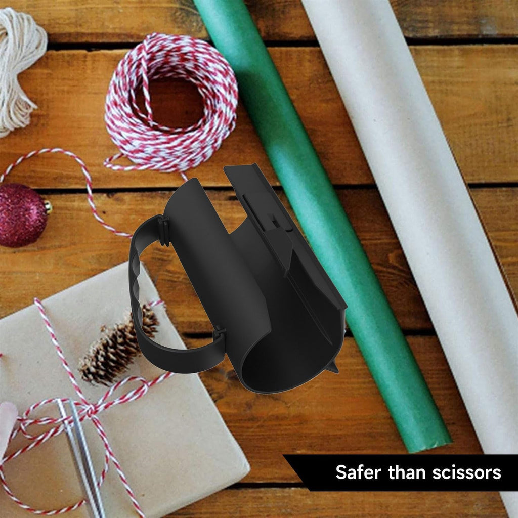 1 Pack Wrapping Paper Cutter - Wrapping Paper Roll Cutter Sliding Cutter with Handle Push - Wrapping Paper Roll Cutting Tools - Easy Slide Wrapping Paper Cutter Trimmer - Halloween Christmas Gifts