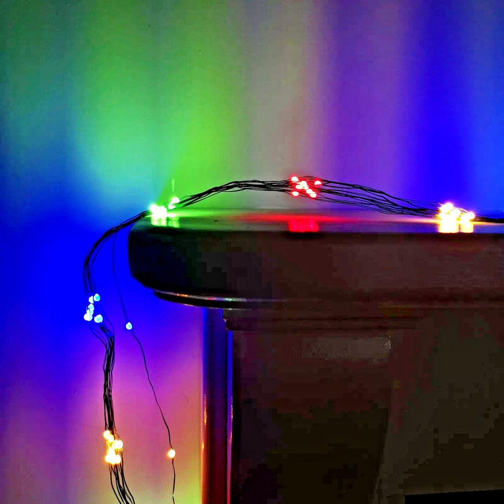 PREMIER 200 MULTI-COLOUR LED WATERFALL XMAS TREE LIGHTS MULTI-FUNCTION FAIRY