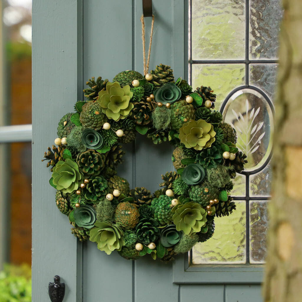 Large Traditional Front Door Wreath Wall Hanging Outdoor Garland Decorations