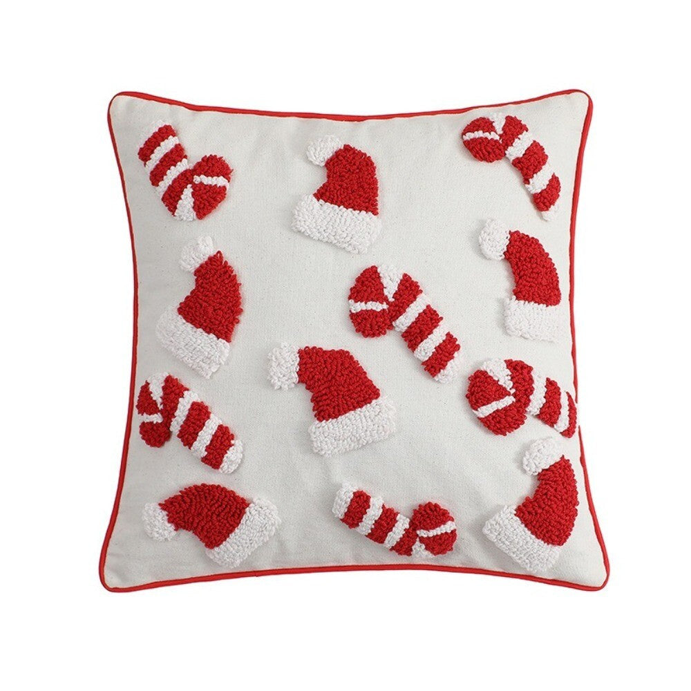 Tufted Cushion Case Christmas Classical Pillowcase Home Decoration
