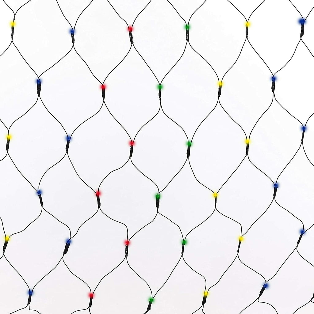 108 LED Net Christmas Window Lights Multi-Coloured Celebrations Parties 77940