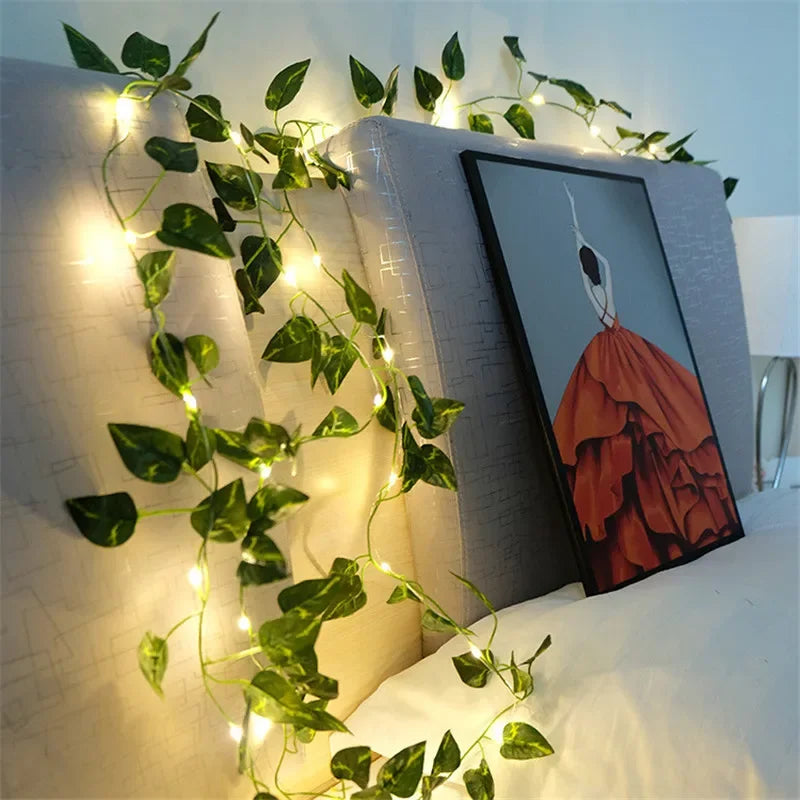 Flower Leaf String Fairy Lights Battery Powered Christmas Tree Garland UK
