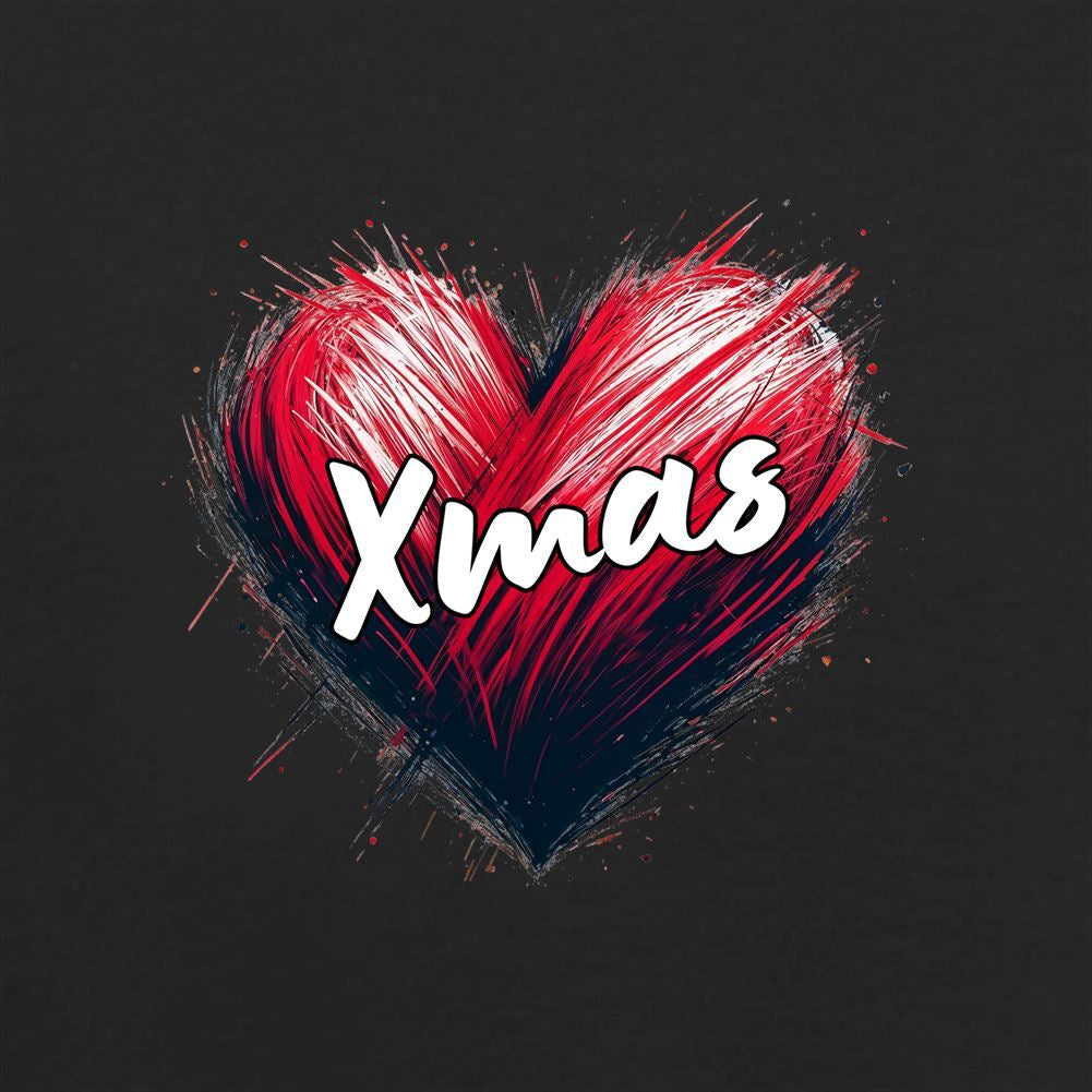 Love Heart Xmas - Canvas Tote Bag - Christmas Santa Father Presents Jesus Family