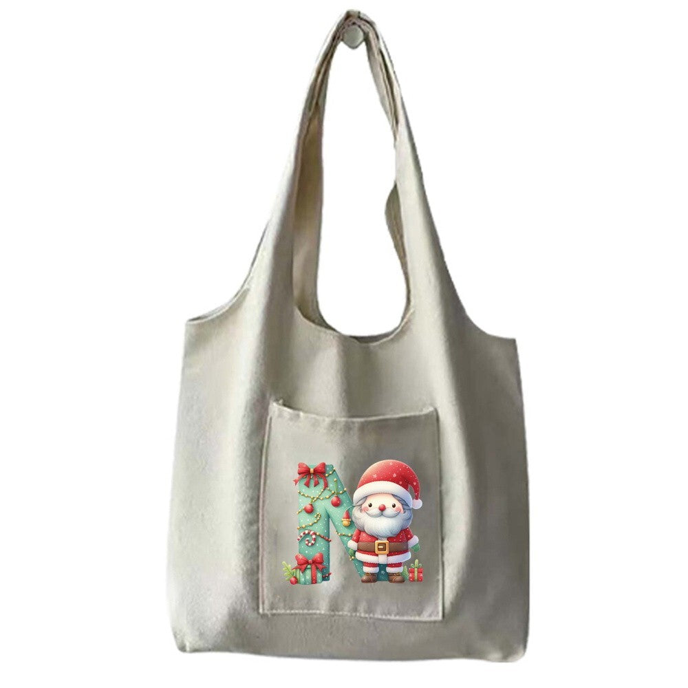 Christmas Gift Canvas Shopping Bag Shoulder Tote Shopper Bag Reusable Handbag UK