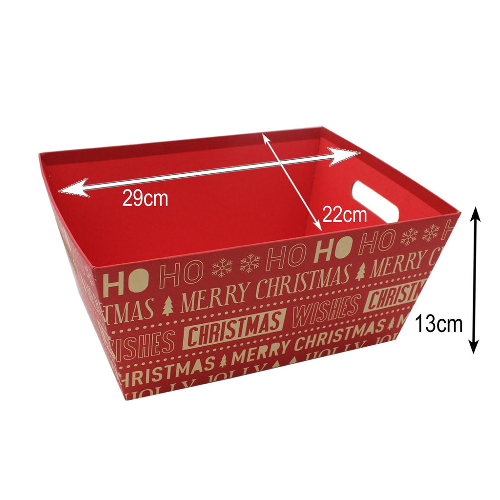 Christmas Hamper Gift Box Small Medium or Large HO HO HO - Choose Size