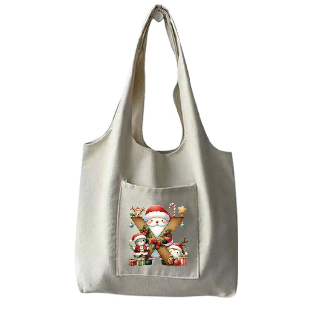 Christmas Gift Canvas Shopping Bag Shoulder Tote Shopper Bag Reusable Handbag UK