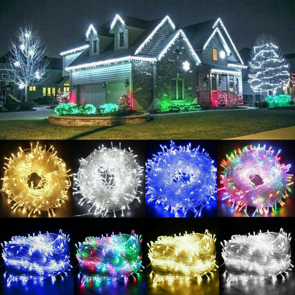 Fairy String Lights 10-100M Mains Plug in Christmas Tree Indoor & Outdoor UK