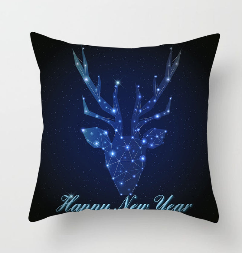 NEW 2025 CHRISTMAS NEW YEAR POLYESTER CUSHION COVER PILLOW CASE HOME SOFA DECOR