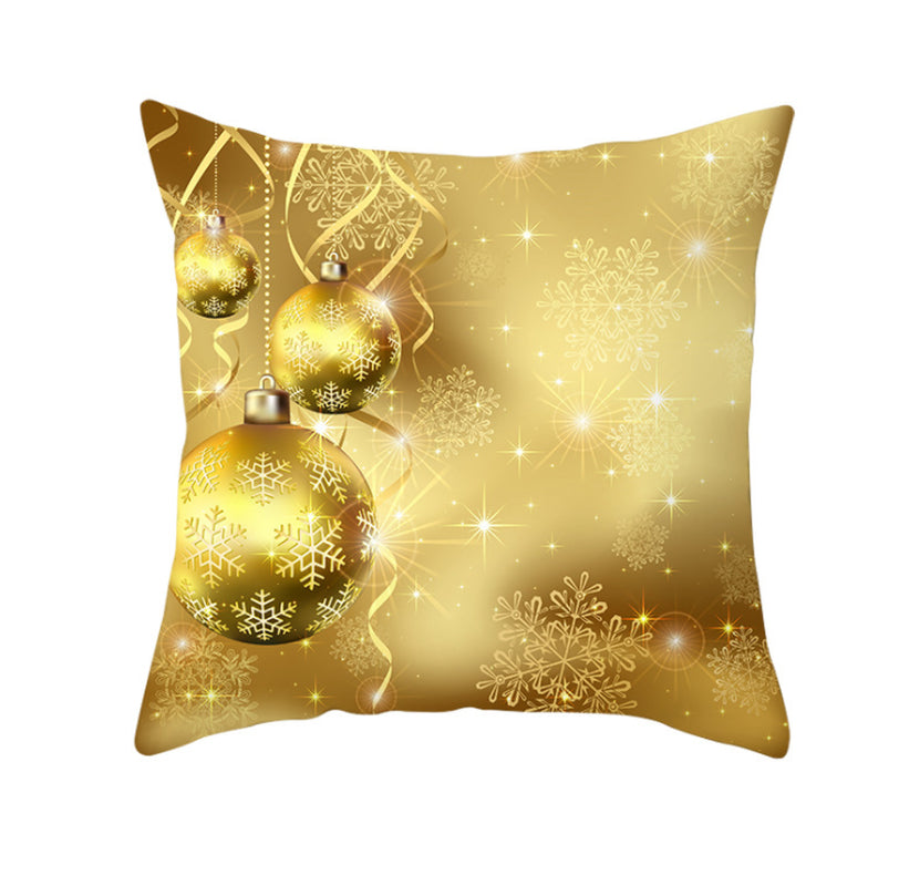 NEW 2025 CHRISTMAS NEW YEAR POLYESTER CUSHION COVER PILLOW CASE HOME SOFA DECOR