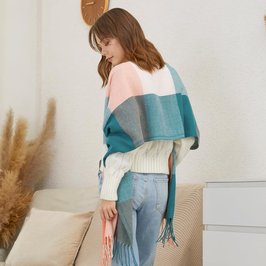 Ladies Scarves and Shawl Winter Blanket Scarves for Women Tartan Scarf Long Soft Warm Checked Scarf Ladies Gifts