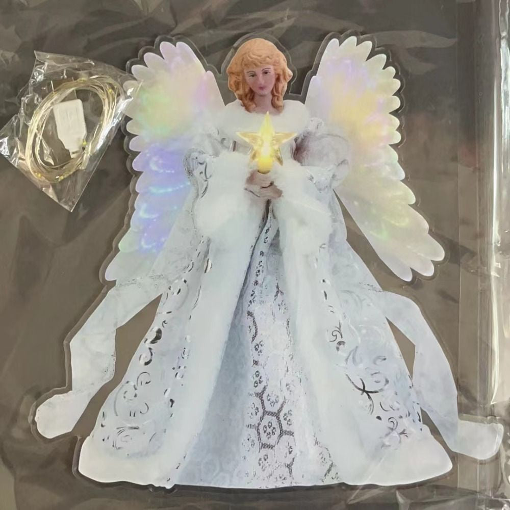 Christmas Angel Fairy Tree Topper Festive Xmas Tree Tops Ornament Decor Gift