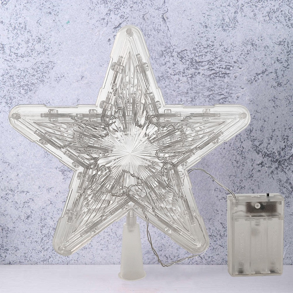 24Cm LED Christmas Tree Topper Star Xmas Tree Light Ornaments Party Tree Decor
