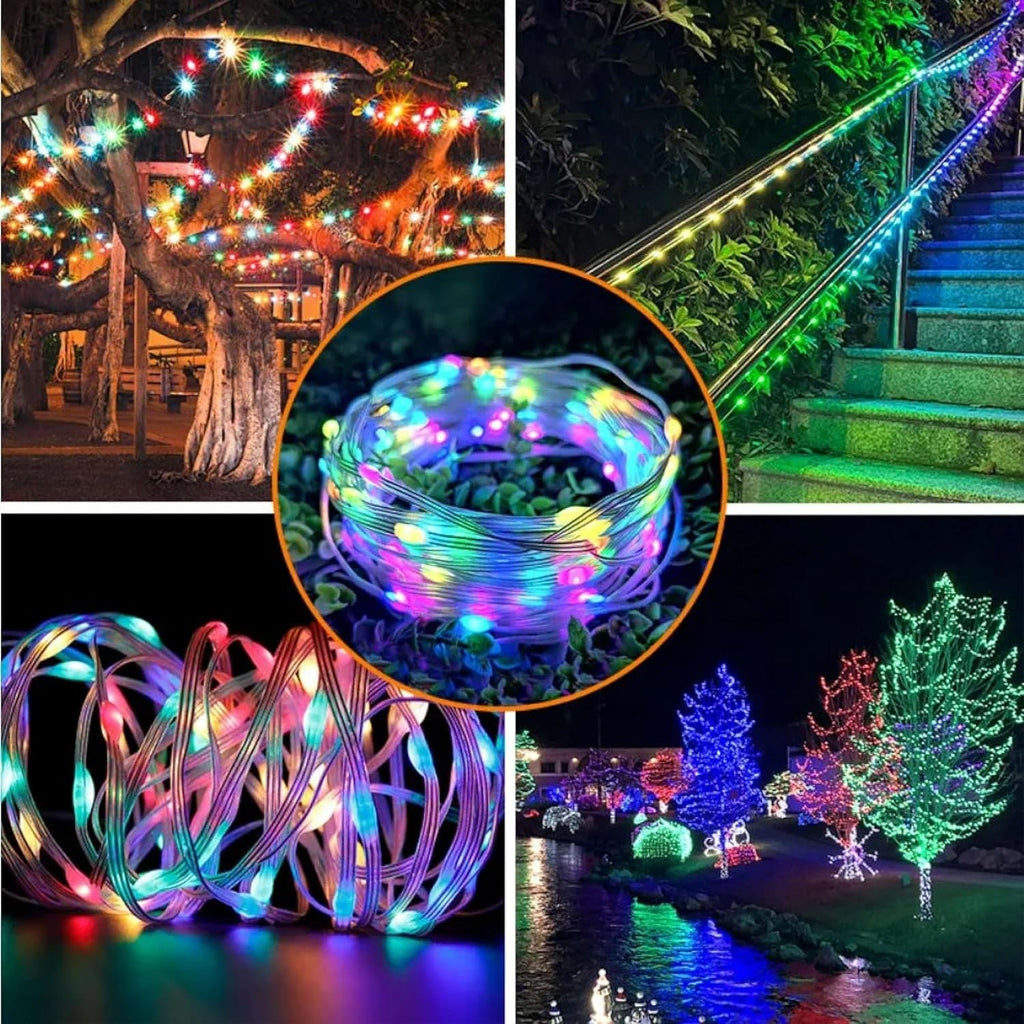 10M 20M RGBIC Chasing Effect LED String Fairy Lights Dream Color+Remote Control