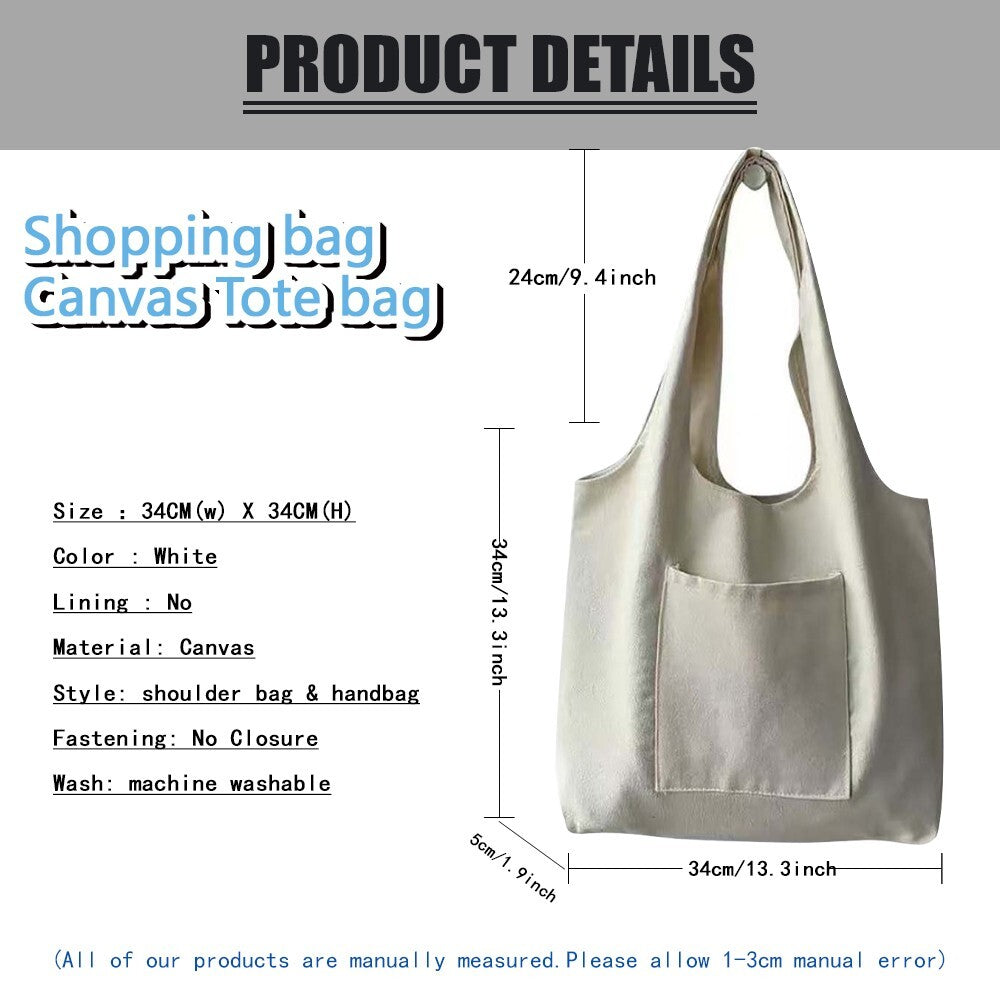 Christmas Gift Canvas Shopping Bag Shoulder Tote Shopper Bag Reusable Handbag UK