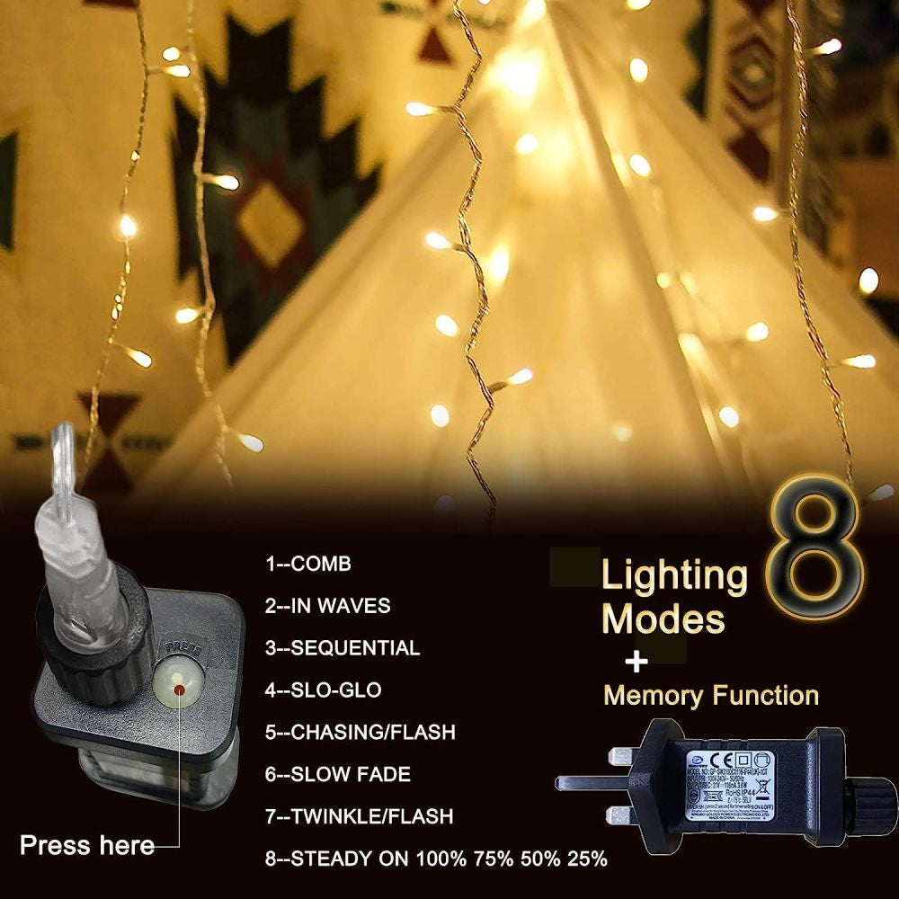 Fairy String Lights 10-100M Mains Plug in Christmas Tree Indoor & Outdoor UK