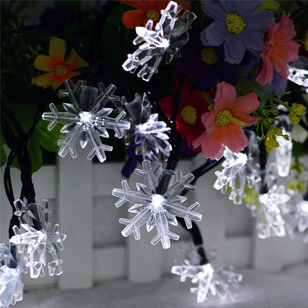 Christmas Snowflake Fairy String Lights Light 49Ft 100 LED Plug in Waterproof