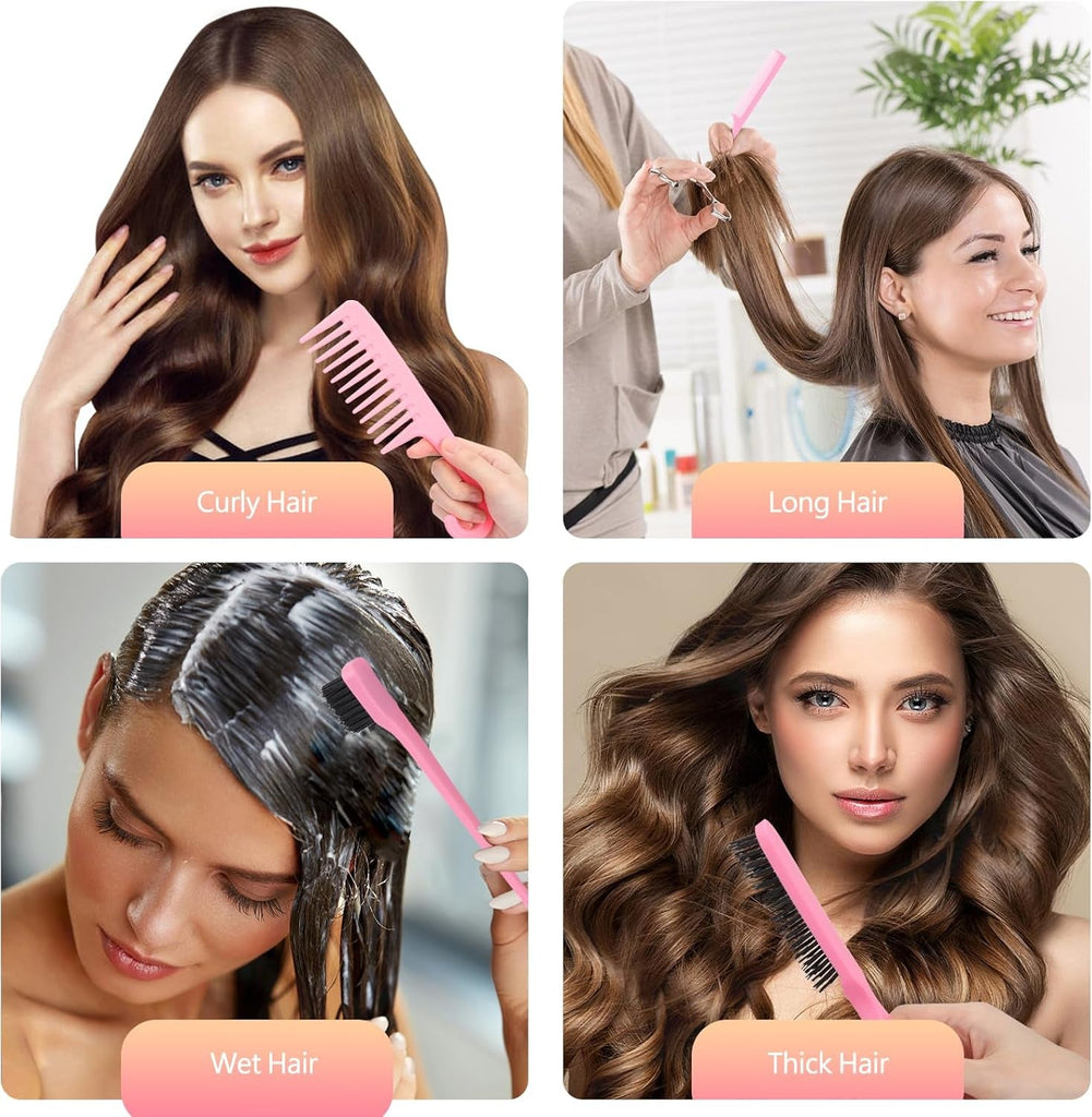 Hair Brush Set,14 Pcs Hair Brushes Hairdressing Tools,Includes Transparent Cosmetic Bag,Spray Bottle,Edges Brush,Curly Hair Brush,Round Brush,Scalp Brush and Hair Clips,Hair Care Styling Tools