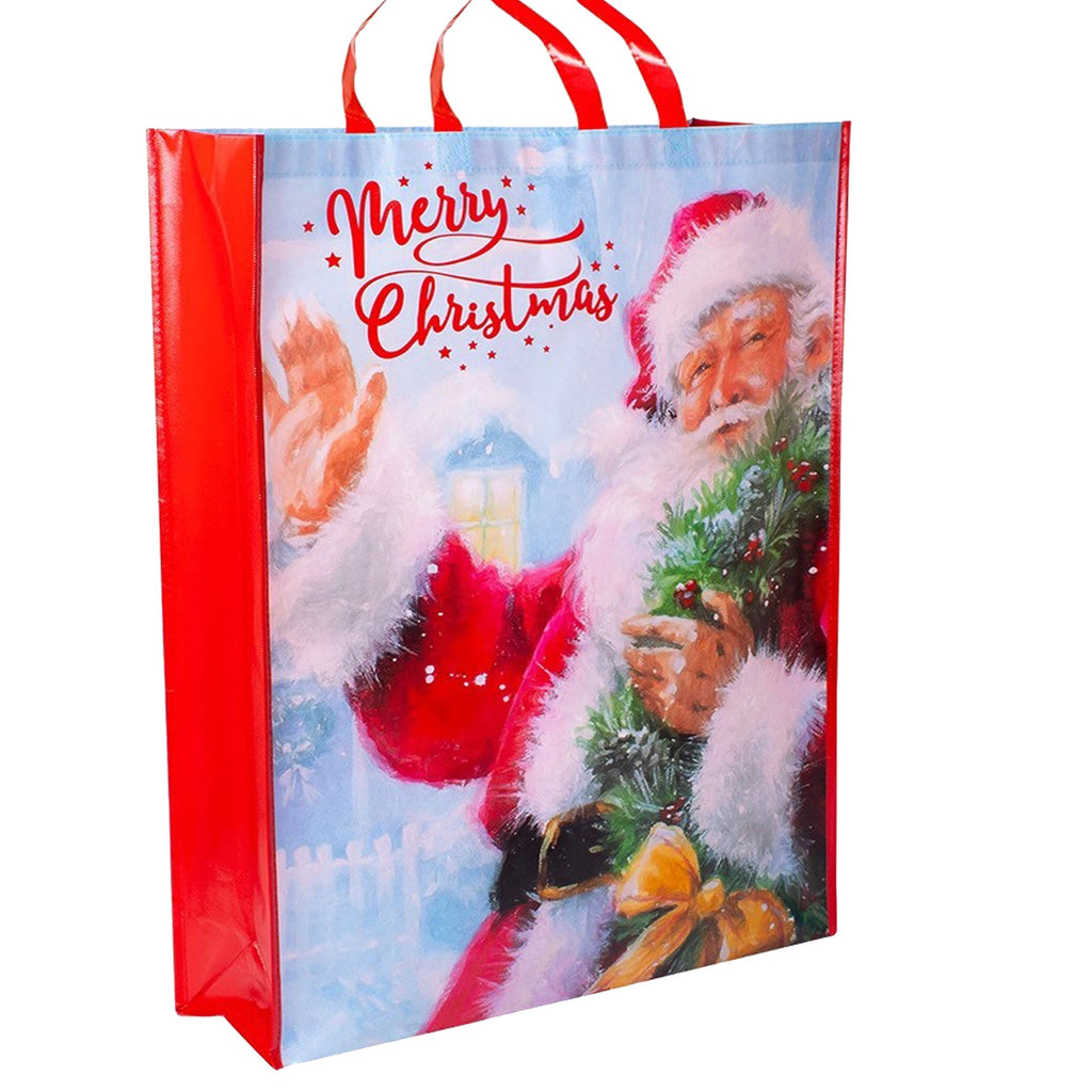 Set of 2 Jumbo Christmas Gift Bags Xmas Presents 67Cm X 49Cm - Santa
