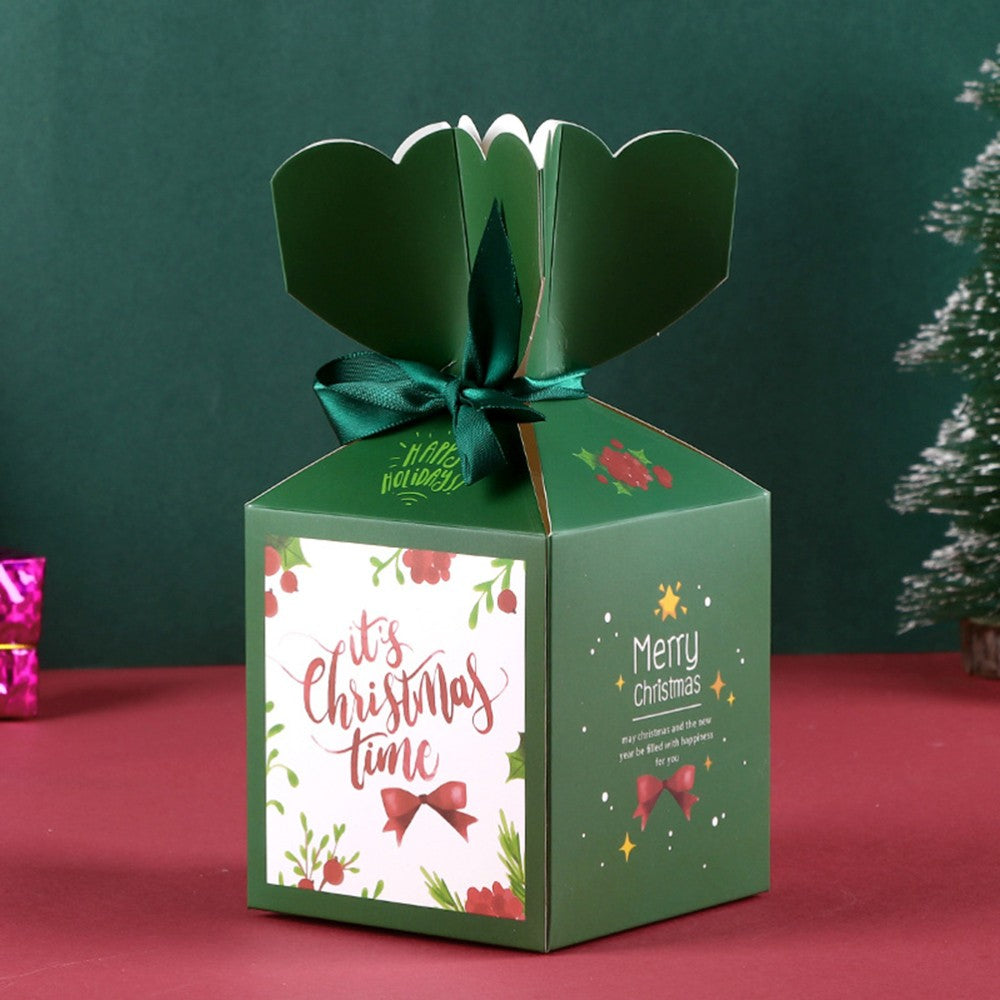 12 PCS Christmas Apple Packaging Box Child Cartoon Packing Boxes