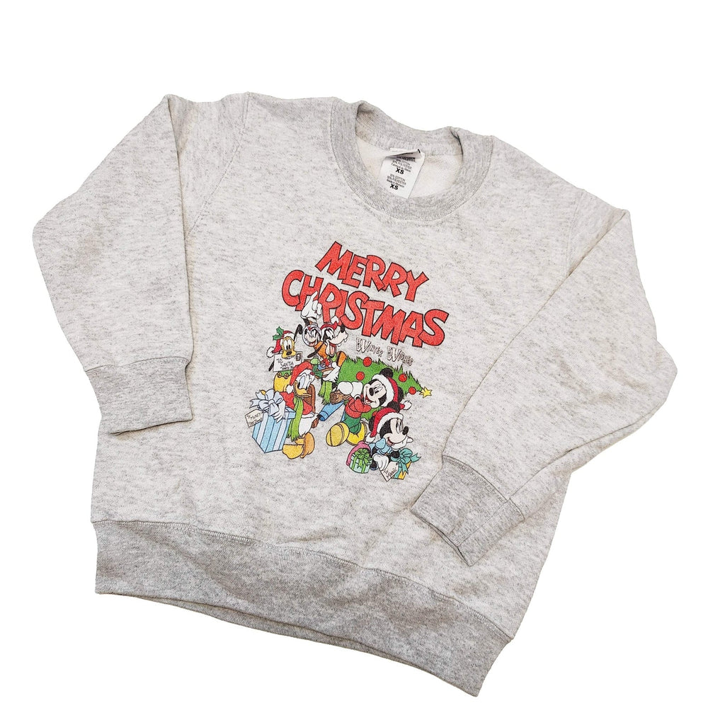 Official Disney Kids Vintage Christmas Sweater Grey