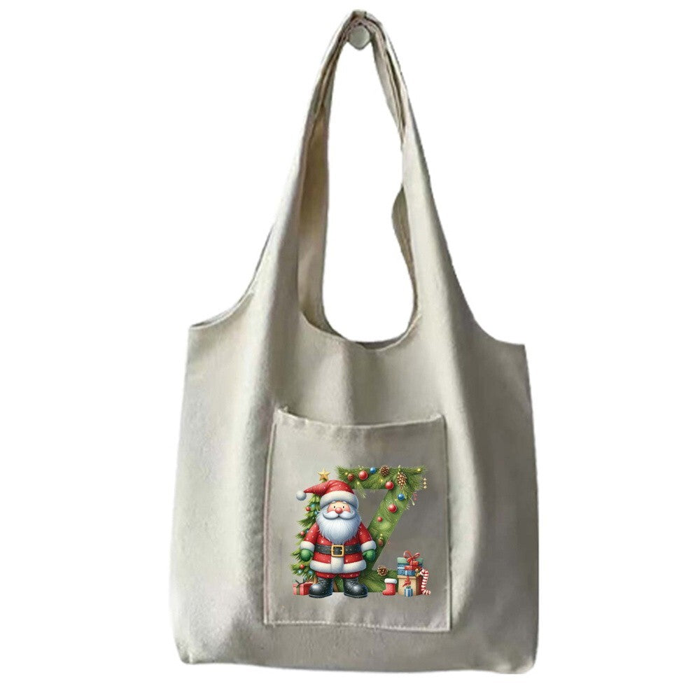 Christmas Gift Canvas Shopping Bag Shoulder Tote Shopper Bag Reusable Handbag UK