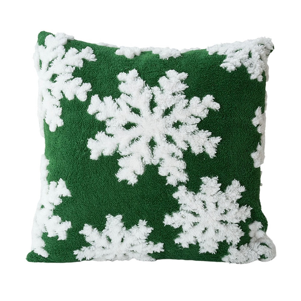 UK Christmas Santa Snowflake Cushion Plush Pillow Case Christmas Home Decor 2PCS