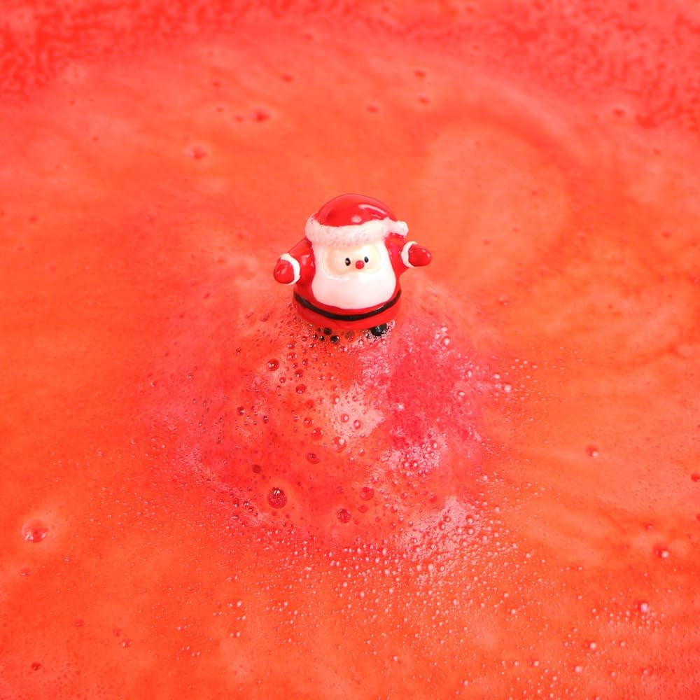 ZIMPLI Large Santa Surprise Bath Bomb, Contains 6 Surprise Christmas Toys to Collect in Total, One per Baff Bomb, Stocking Filler for Boys Girls 4 5 6 7 8 9