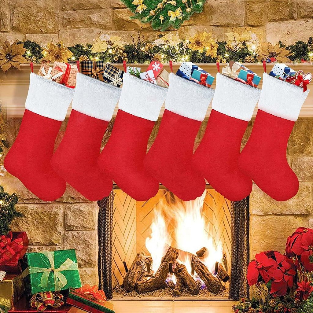 Red Father Christmas Santa Sacks Stocking Socks Bags Gifts Present Xmas Toy 38Cm