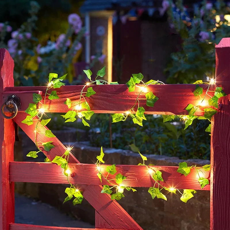 Flower Leaf String Fairy Lights Battery Powered Christmas Tree Garland UK