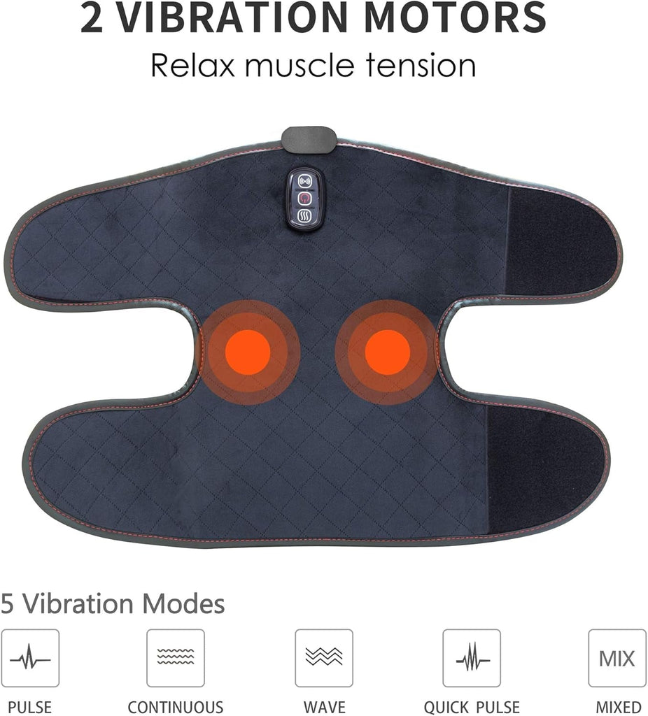 Knee Massager Joint Pain Relief, Heated Knee Massager with Massage, Heating Massager Wrap with Vibration, Christmas Gifts for Women Men