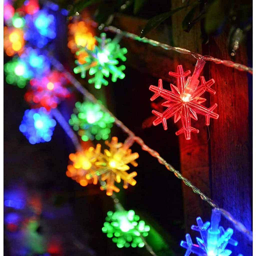 Christmas Snowflake Fairy String Lights Light 49Ft 100 LED Plug in Waterproof