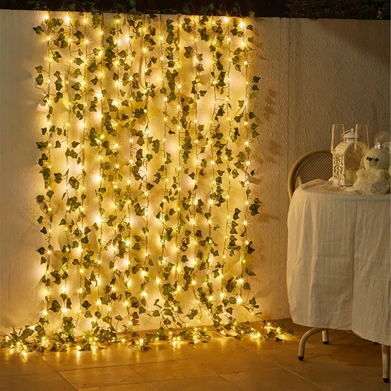 Flower Leaf String Fairy Lights Battery Powered Christmas Tree Garland UK