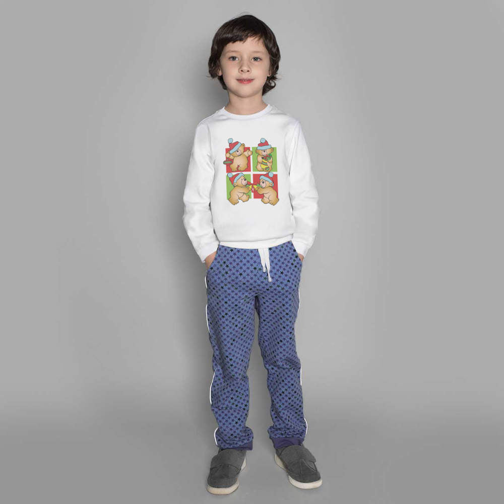 'Teddy Bear Christmas' Kid'S Sweatshirt / Sweater / Jumper (KW050280)