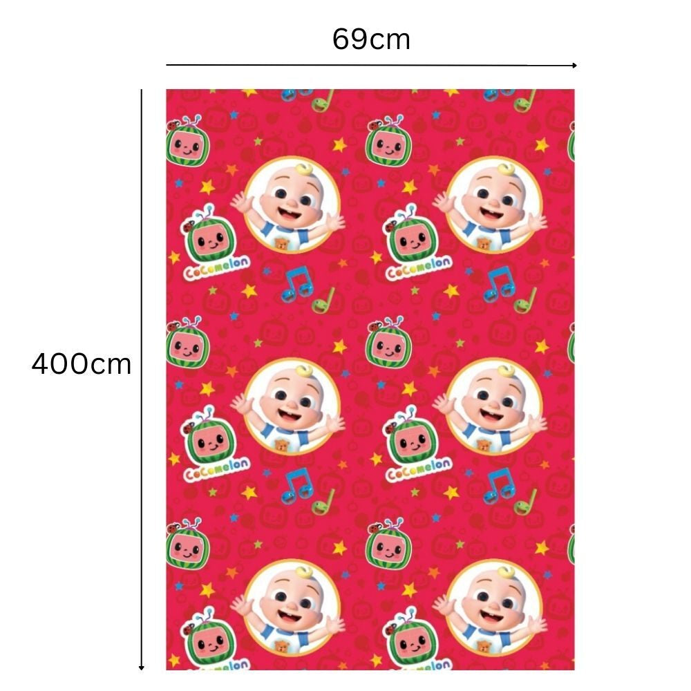 Wrapping Paper Cocomelon Kids Birthday Gift Wrap 3 X 4M Roll Wrap