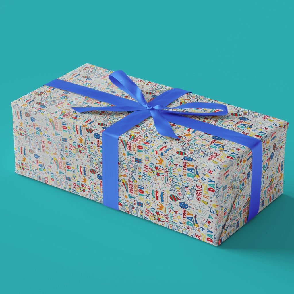Pack of 4 X 3M Happy Birthday Gift Wrapping Paper Roll - Assorted Designs