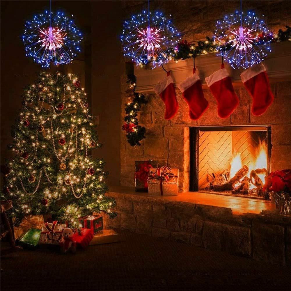 Multi Colour 240 LED Firework Star Xmas Copper Strip Light Wedding Party Hanging