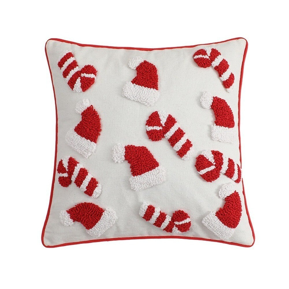 Tufted Cushion Case Christmas Classical Pillowcase Home Decoration