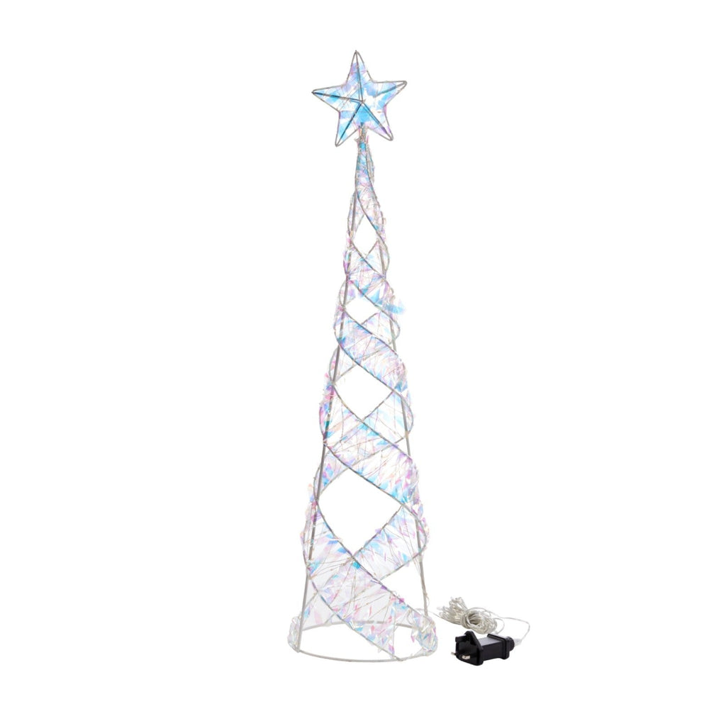 Christmas Festive LED Light up Opalight Starbelisk Cone Tree 1M Tall 5M Cable