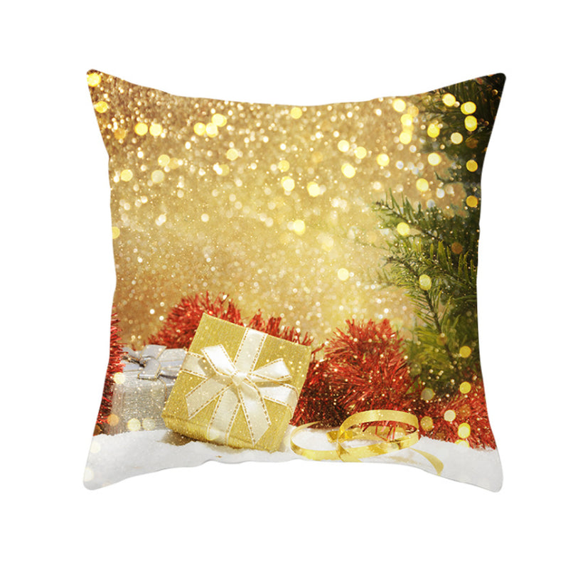 NEW 2025 CHRISTMAS NEW YEAR POLYESTER CUSHION COVER PILLOW CASE HOME SOFA DECOR