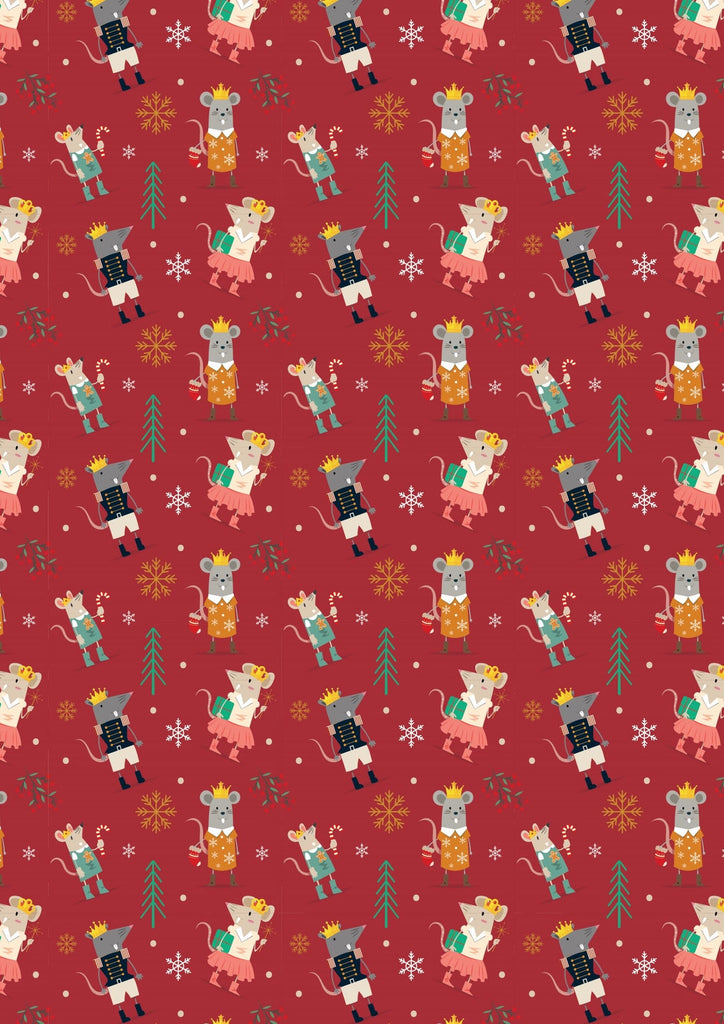 4X 4M Nutcracker Christmas Wrapping Paper Rolls Ballerina Xmas Gift Wrap 16 Tags