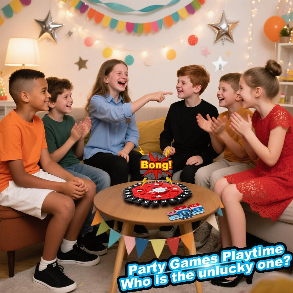 Word Game Family Board Games for Kids & Adults with 2 Modes,220 Topic Categories 24 Letters Pressing Game,Fun Fast-Paced Puzzle Games for Boys Girls Age 3+, 2-8 Players,Christmas & Birthday Gifts,Red