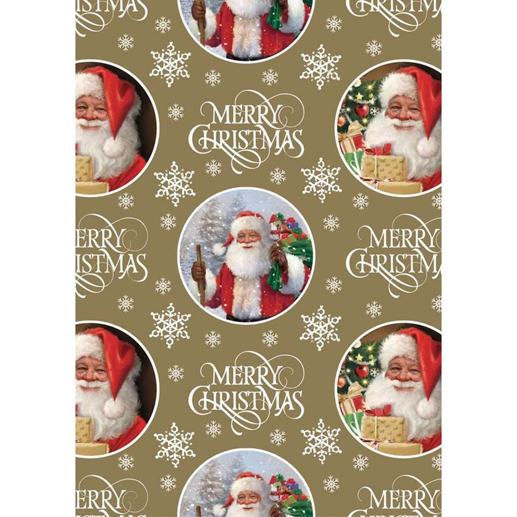 4 Rolls Traditional Christmas Wrapping Paper 7M Gift Wrap & 16 Matching Tags